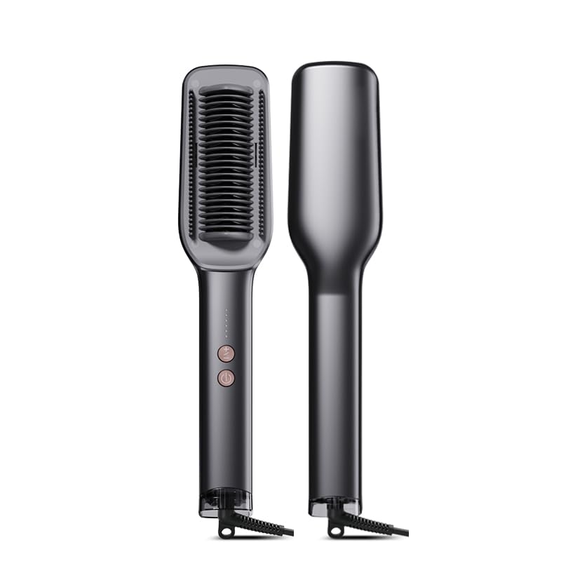 Dazzling Pops - Professional Hair Straightening Brush Straightener Brush ionic For Women With Fast Heating Dual Comb - Default