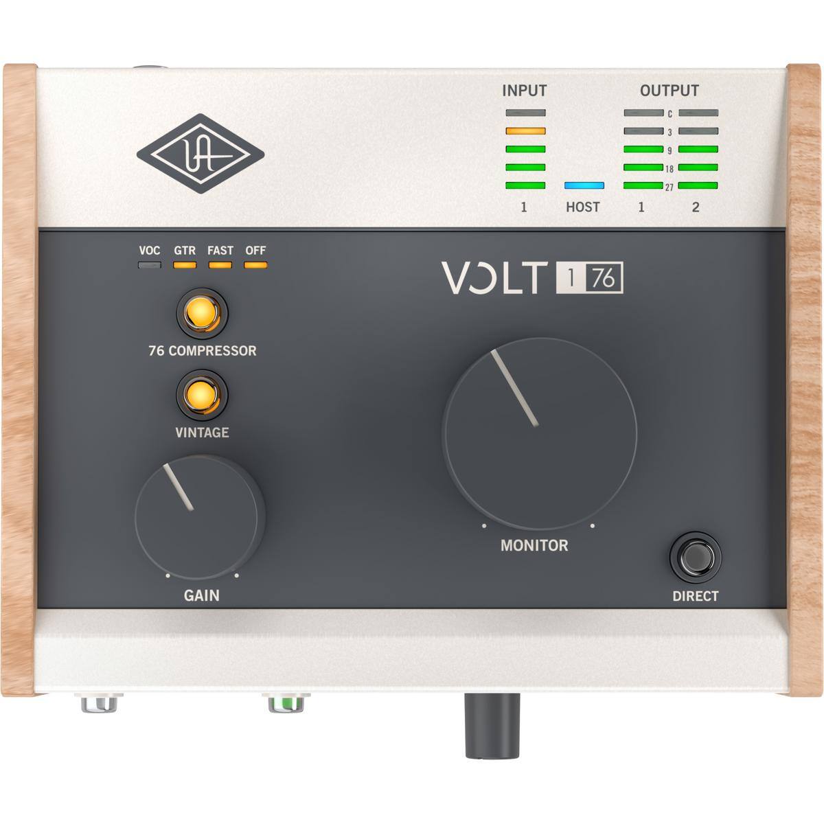 INPUT OUTPUT LA 1 HOST 1  
VOLT 1 76  
76 COMPRESSOR  
VINTAGE  
GAIN  
MONITOR  
DIRECT  
VOC GTR FAST OFF