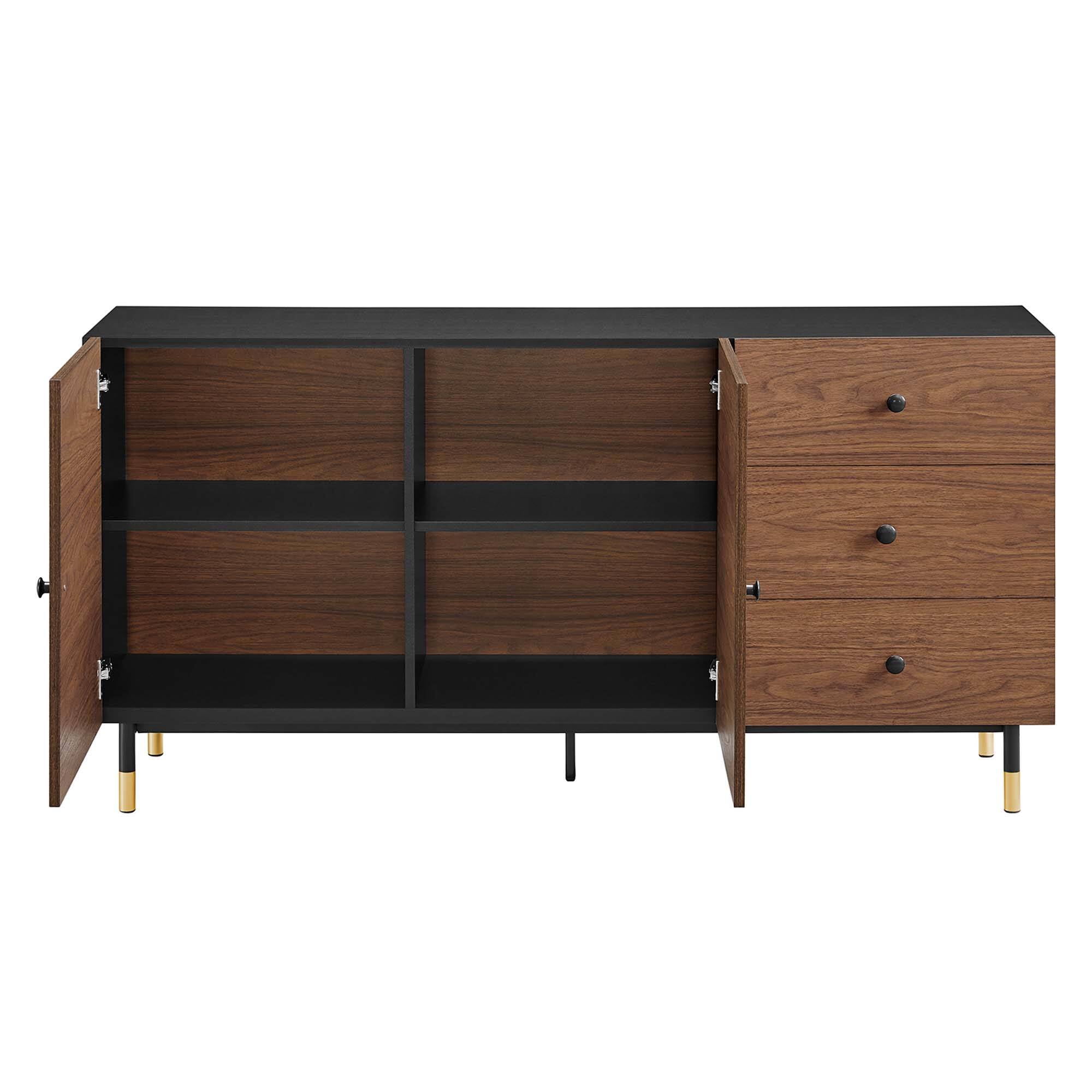 Alt View 5. Modway - Nexus Storage Cabinet Sideboard by Modway - Black Walnut.