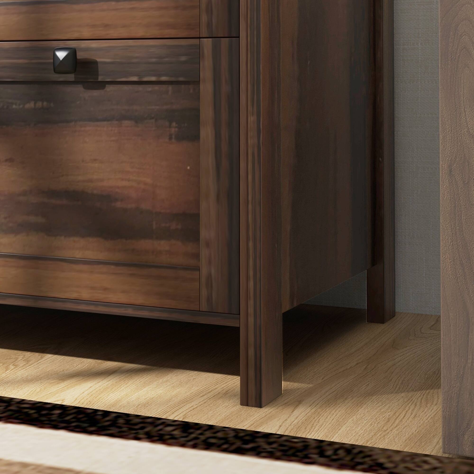 Alt View 8. Homcom - File Cabinet, 2 Drawer Filing Cabinet with Adjustable Hanging Bar for Letter.