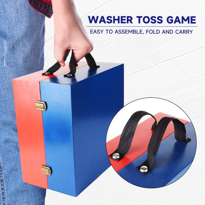 WASHER TOSS GAME  
EASY TO ASSEMBLE, FOLD AND CARRY