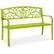 Front. Best Choice Products - Best Choice Products Outdoor Steel Bench Garden Patio Porch Furniture w/ Floral Design Backrest - Lime Green - Lime Green.