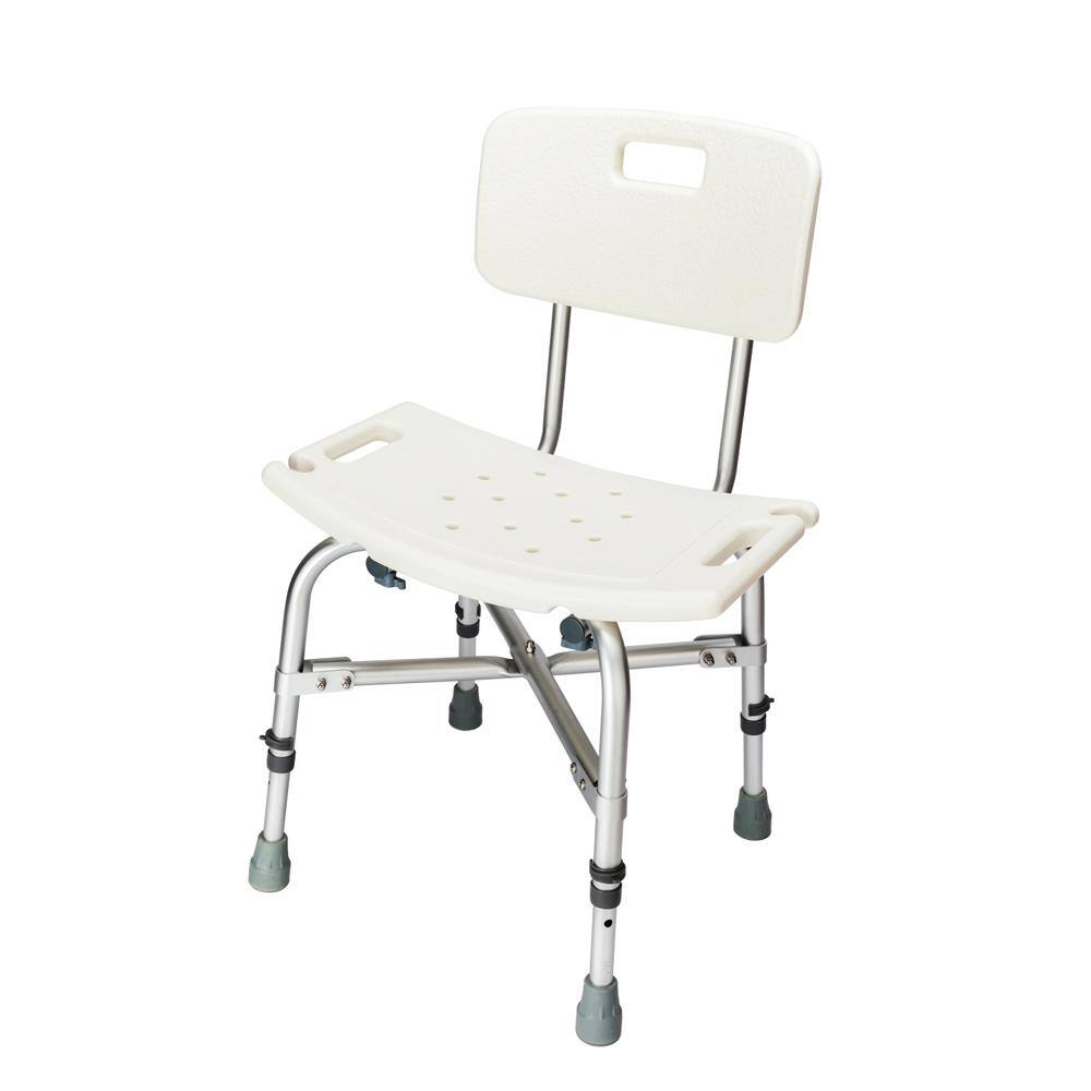 Front. Winado - Heavy Duty Shower Chair Bathtub Chair with Back Support, Shower Head Holder, 6-Level Adjustable for Elderly and Disabled - White.