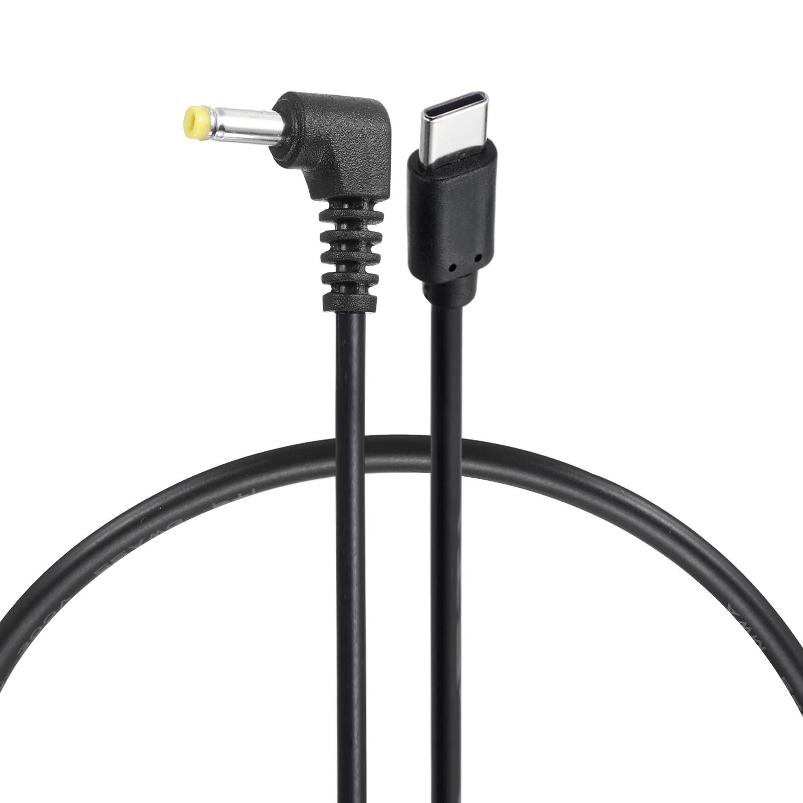 Front. Unique Bargains - USB C to DC Power Cable, 9V 3A 27W, 4.0x1.7mm, PD Trigger for Laptop, Monitor, Security Camera - Black.