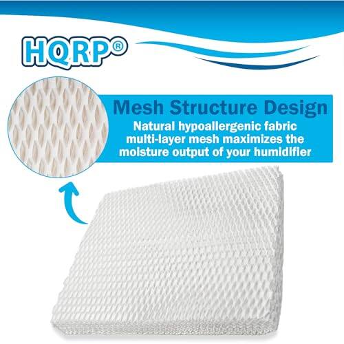 HQRP Mesh Structure Design  
Natural hypoallergenic fabric multi-layer mesh maximizes the moisture output of your humidifier