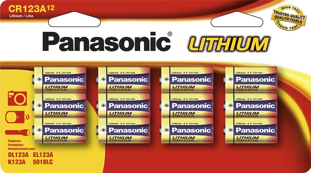 Panasonic - CR123 Batteries (12-Pack) - Front_Zoom
