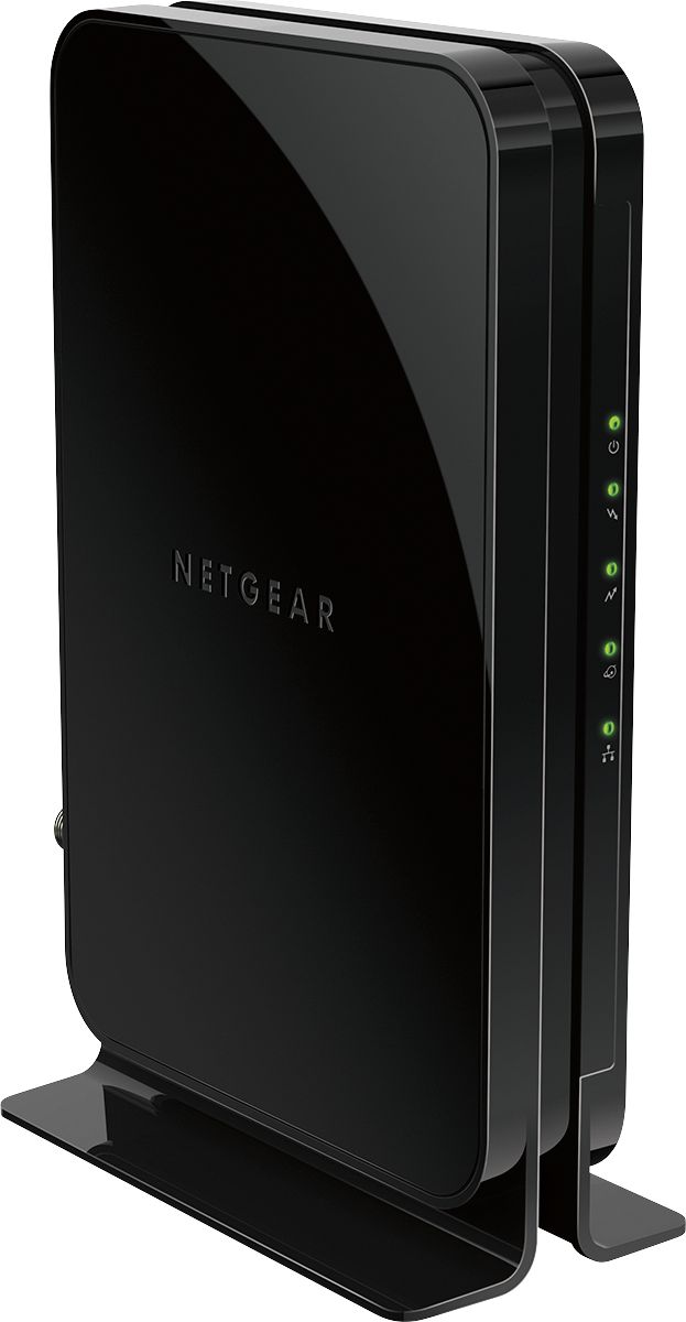 Angle View: NETGEAR - 16 x 4 DOCSIS 3.0 Cable Modem - Black