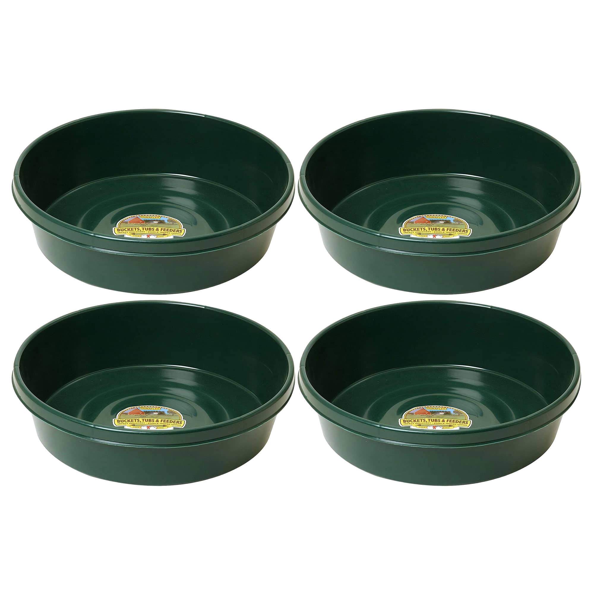 Little Giant - 3 Gal Durable Flat Farm Livestock Feed Utility Pan, (4 Pack) - Green price history on PriceWatchPro