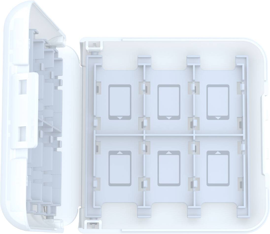 Angle. Hori - 24-Game Card Case (Eevee Cottage Core) Holder for Nintendo Switch 2 - Blue.