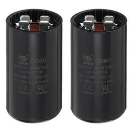 Unique Bargains - 2pcs CD60 Capacitor 88-108 Mfd, 250 VAC Run Motor Start for Electric Fan/Well Pump