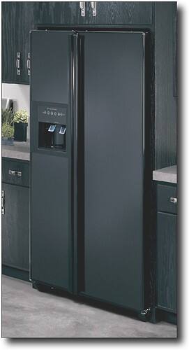 Front Standard. Frigidaire - 23.0 Cu. Ft. Side-by-Side Refrigerator with Thru-the-Door Ice and Water - Black.