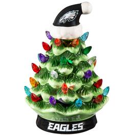 Evergreen Enterprises - Philadelphia Eagles 8" Light Up Ceramic LED Christmas Tree - Multicolor