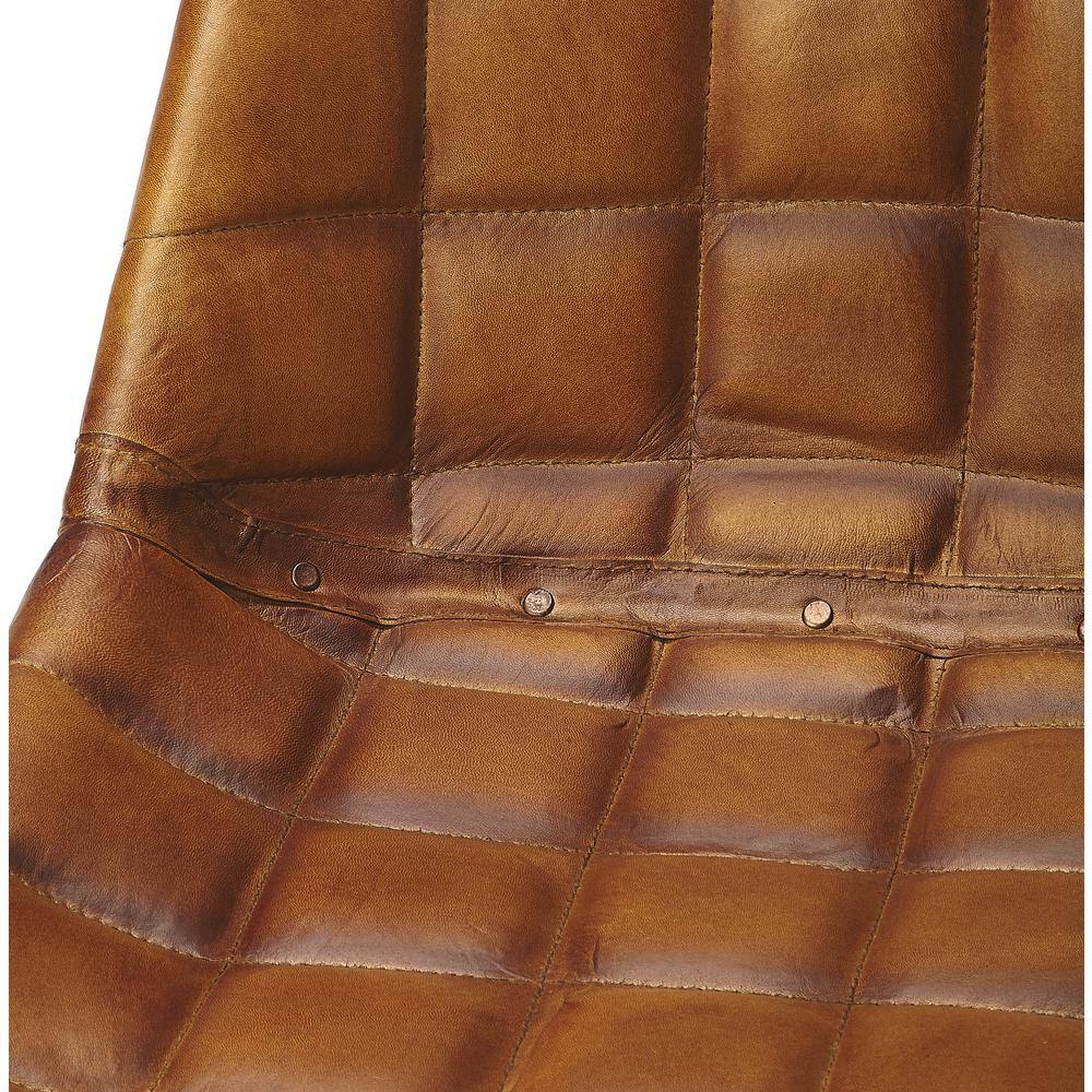 Alt View 4. Butler Specialty - Patty Leather Side Chair - Medium Brown.
