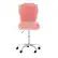 Alt View 14. Linon Home Décor - Larabee Plush Faux Fur Adjustable Office Chair With Chrome Base - Blush Pink.