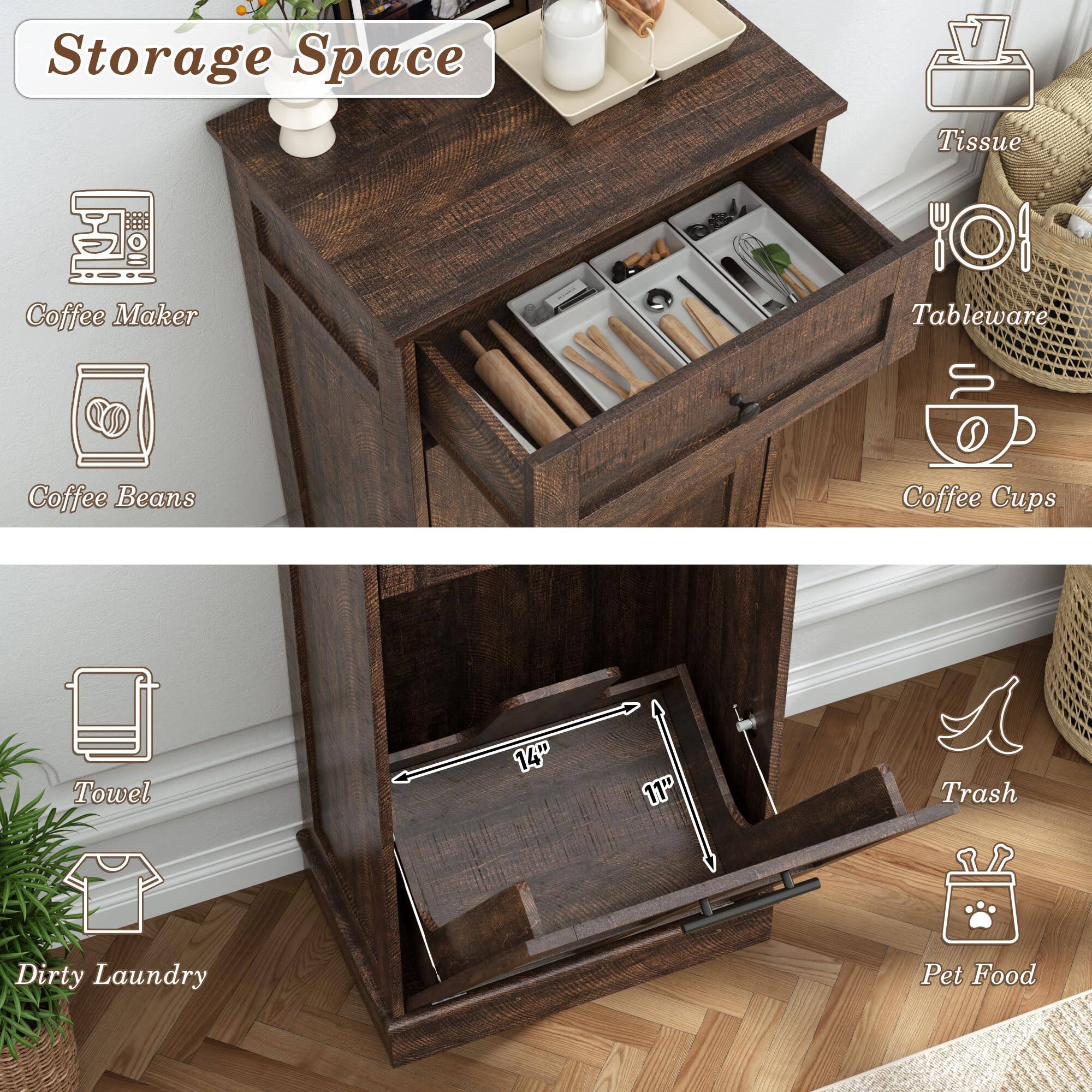 Storage Space  
Coffee Maker  
Coffee Beans  
Tissue  
Tableware  
Coffee Cups  
Towel  
Trash  
Dirty Laundry  
Pet Food