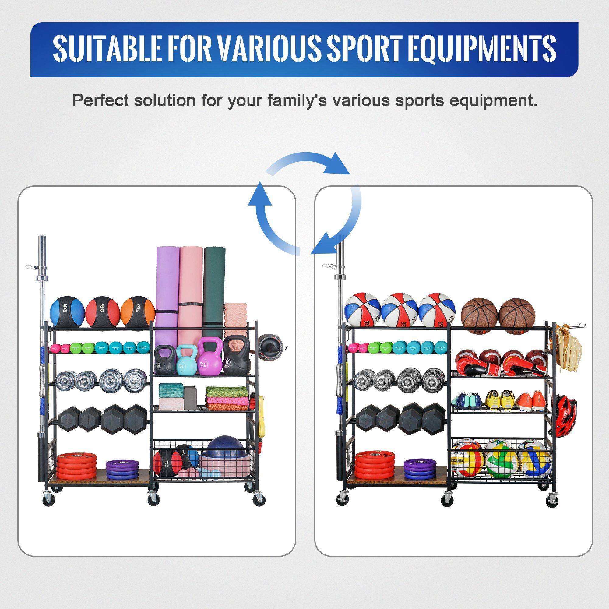 SUITABLE FOR VARIOUS SPORT EQUIPMENTS

Perfect solution for your family's various sports equipment.