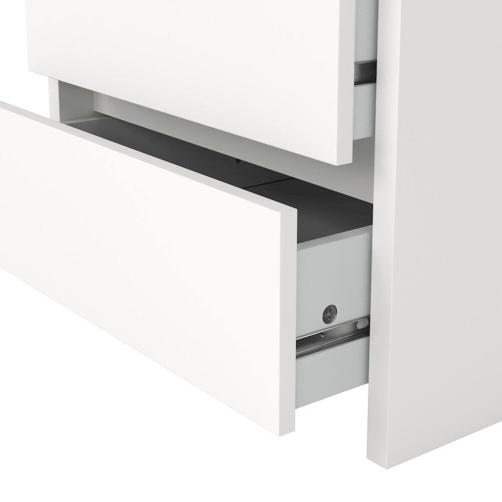 Alt View 6. Tvilum - Next 17-Inch Tall 2-Drawer Nightstand End Table - White.