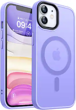Entronix - Magnetic Case for iPhone 11 - Translucent Frosted Matte Finish - Purple