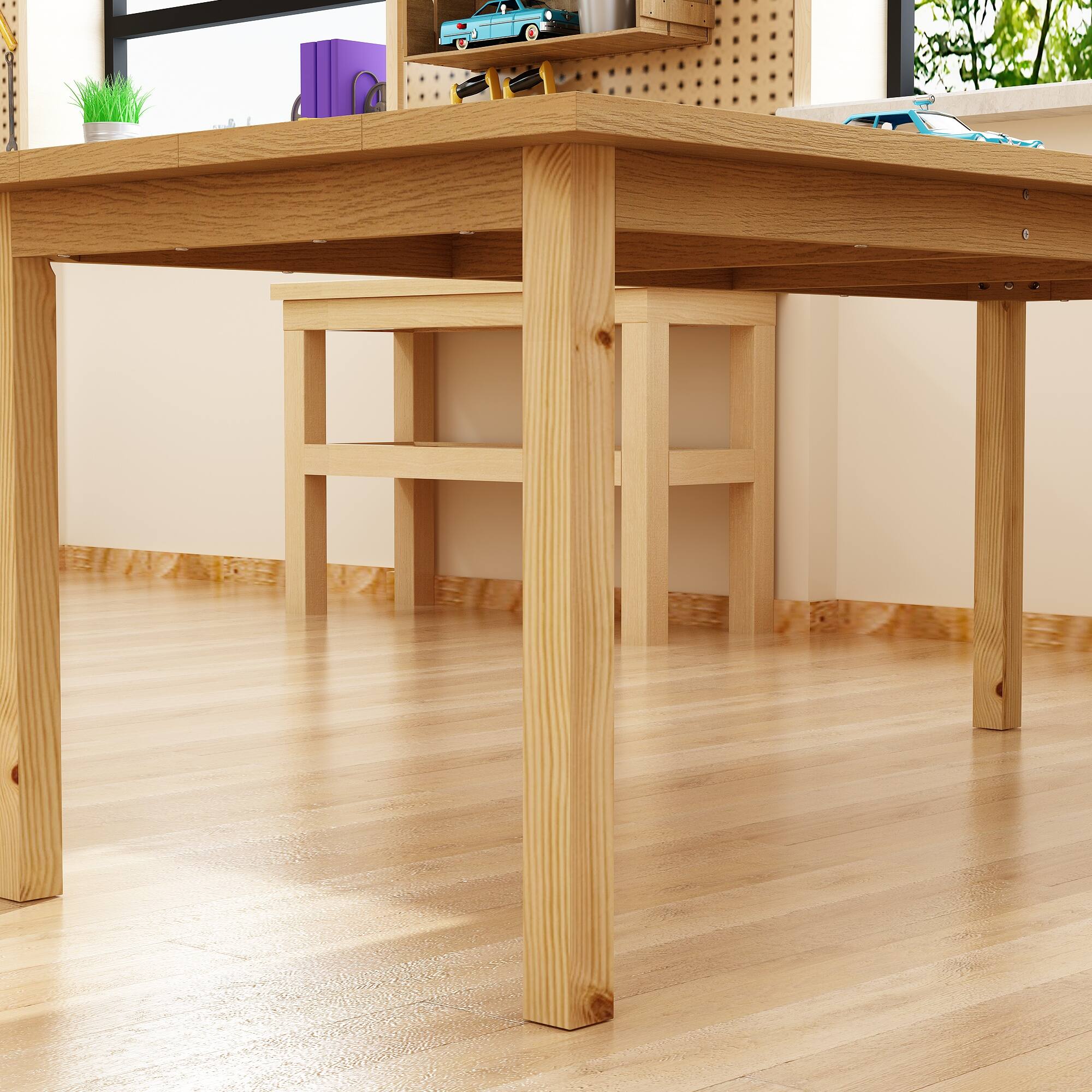 Alt View 8. FUFU & GAGA - FUFU&GAGA Wood Workbench – Durable Workshop & DIY Project Table - Wooden.