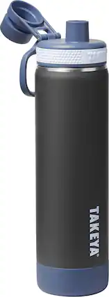 Takeya - Sport 22-oz. Soft-Touch Leakproof Water Bottle with Spout Lid - Dark Era
