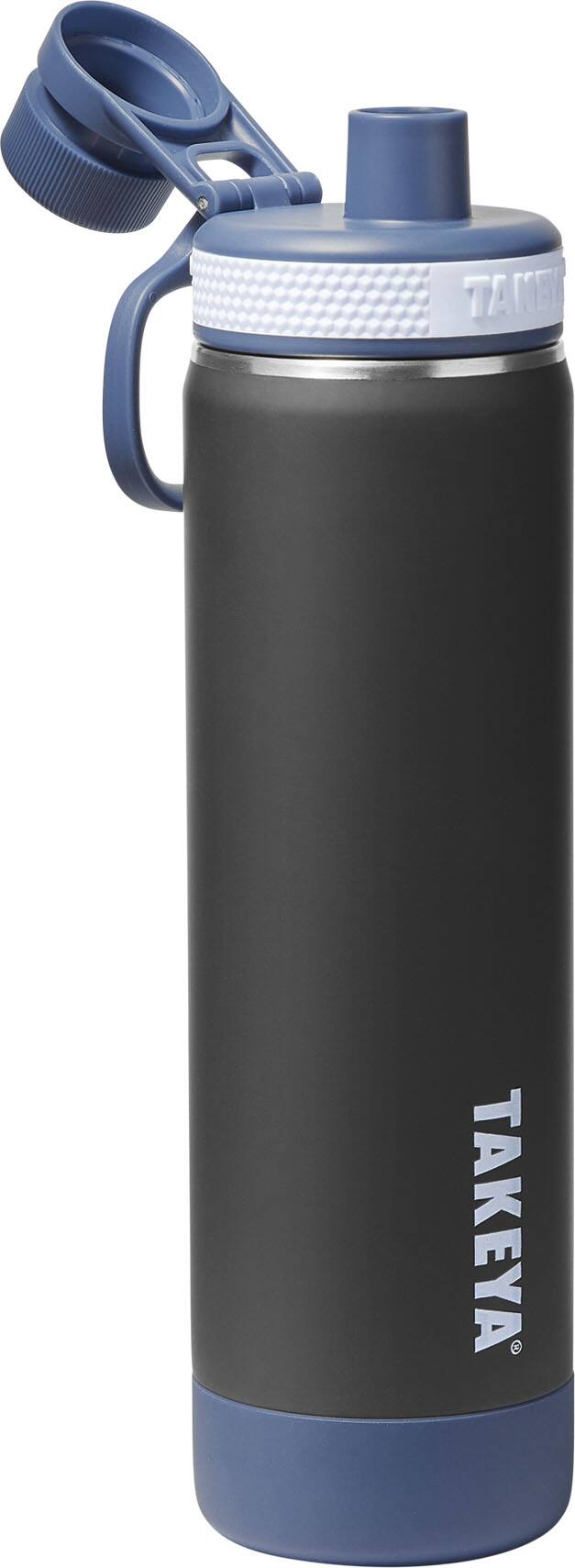 Takeya - Sport 22-oz. Soft-Touch Leakproof Water Bottle with Spout Lid - Dark Era