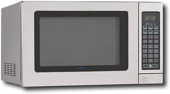 Angle Standard. Haier - 1.0 Cu. Ft. Mid-Size Microwave - Stainless-Steel.