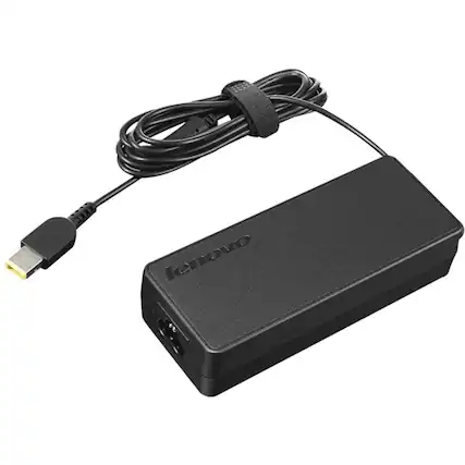 Front. Lenovo - ThinkPad AC Power Adapter - Black.