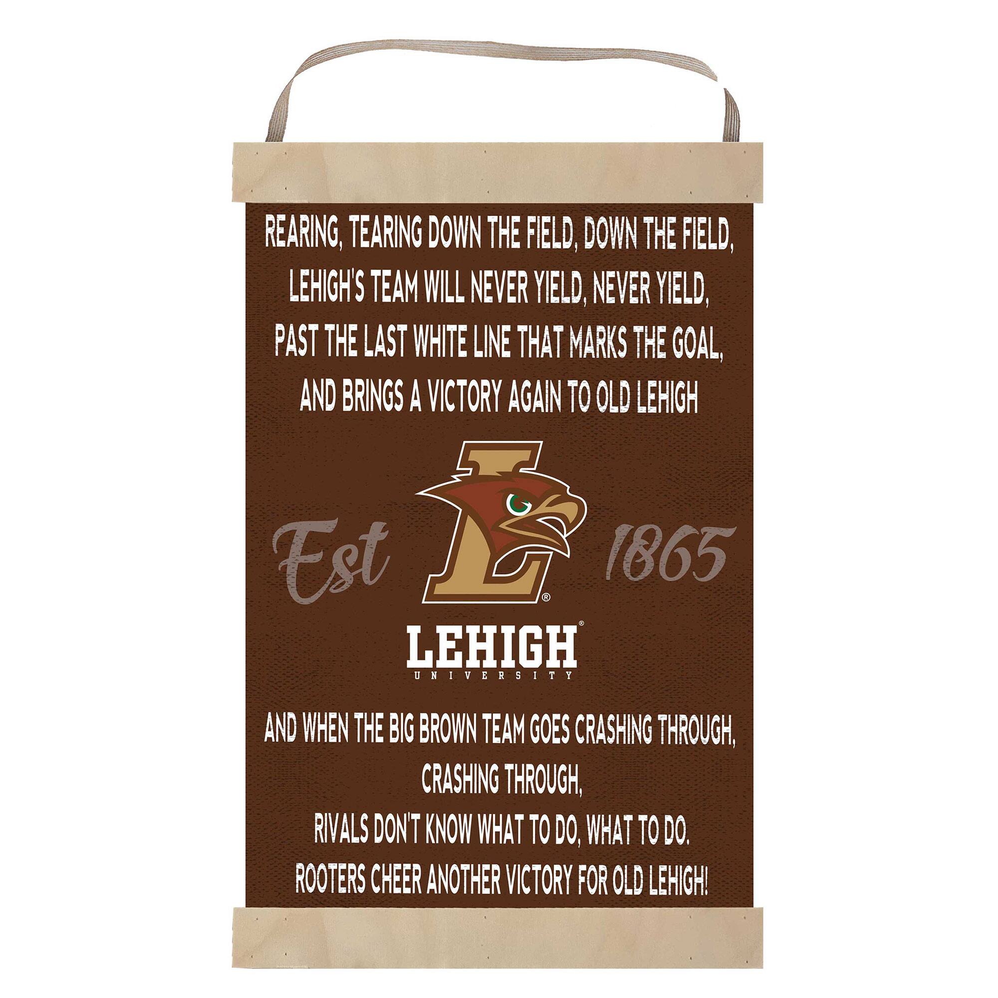 Lehigh Mountain Hawks Fight Song Banner Sign