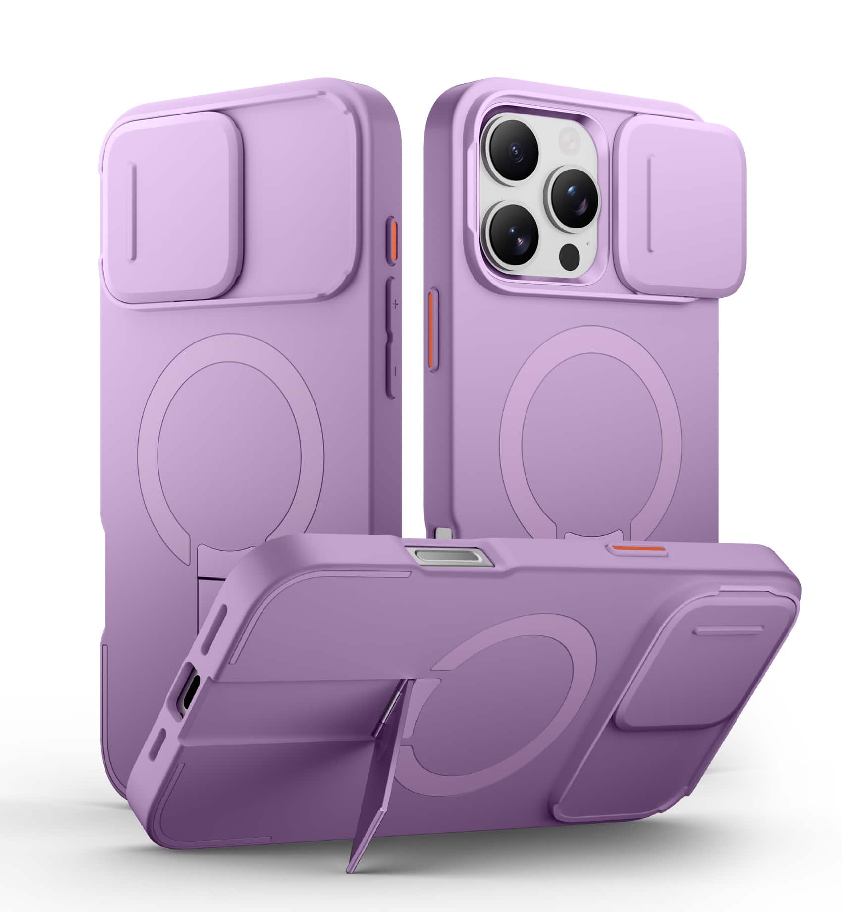 SURITCH - Bumper Case for iPhone 16 Pro Max with Camera Cover, Compatible with MagSafe,Kickstand, Shockproof Slim Protective Cover - Taro Purple price history on PriceWatchPro