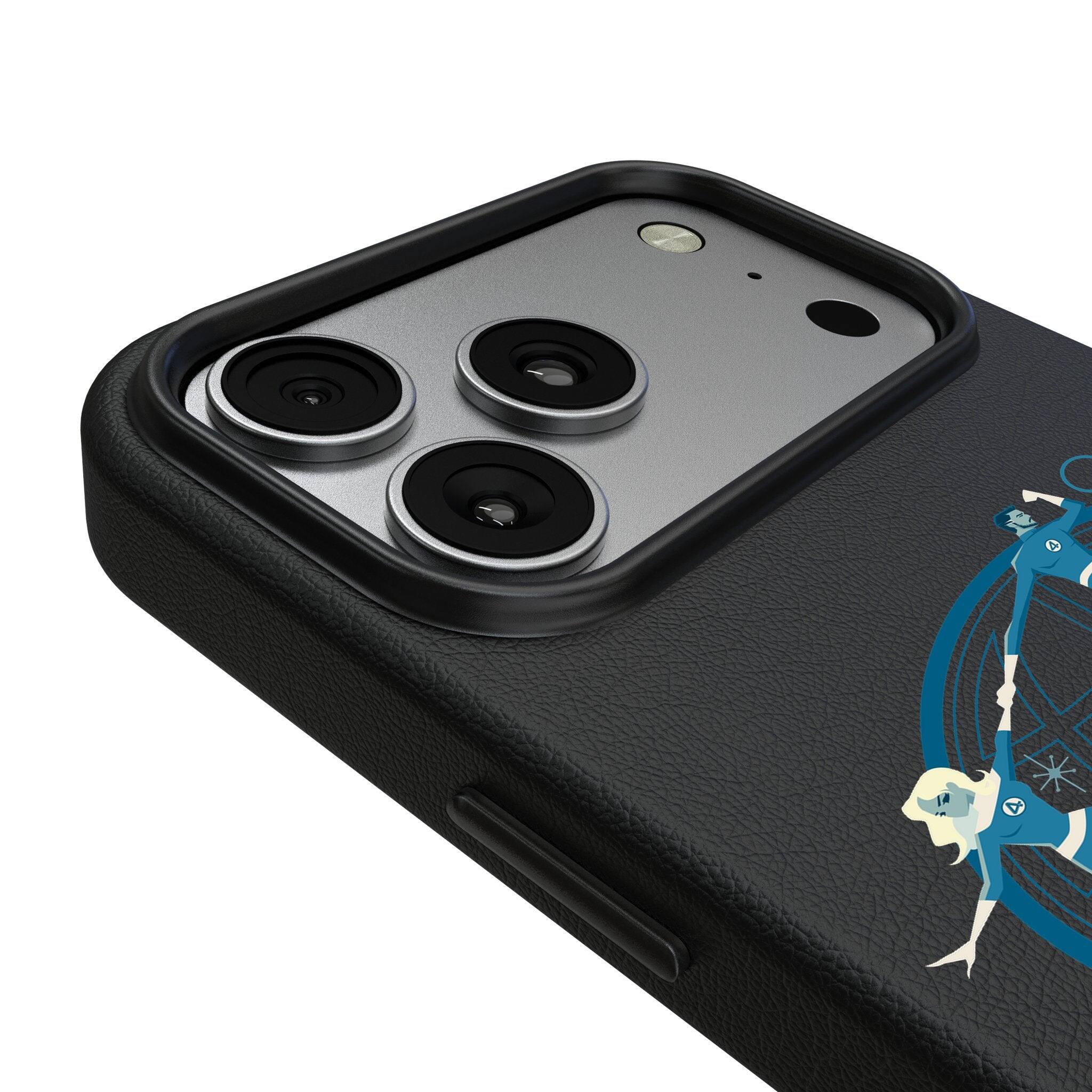 Left. Keyscaper - Marvel Badge MagSafe Compatible Phone Case - Apple iPhone 17 Pro - Fantastic Four 4.