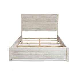 Hivvago - FarmHome Solid Pine Platform Bed in King Size - Off White