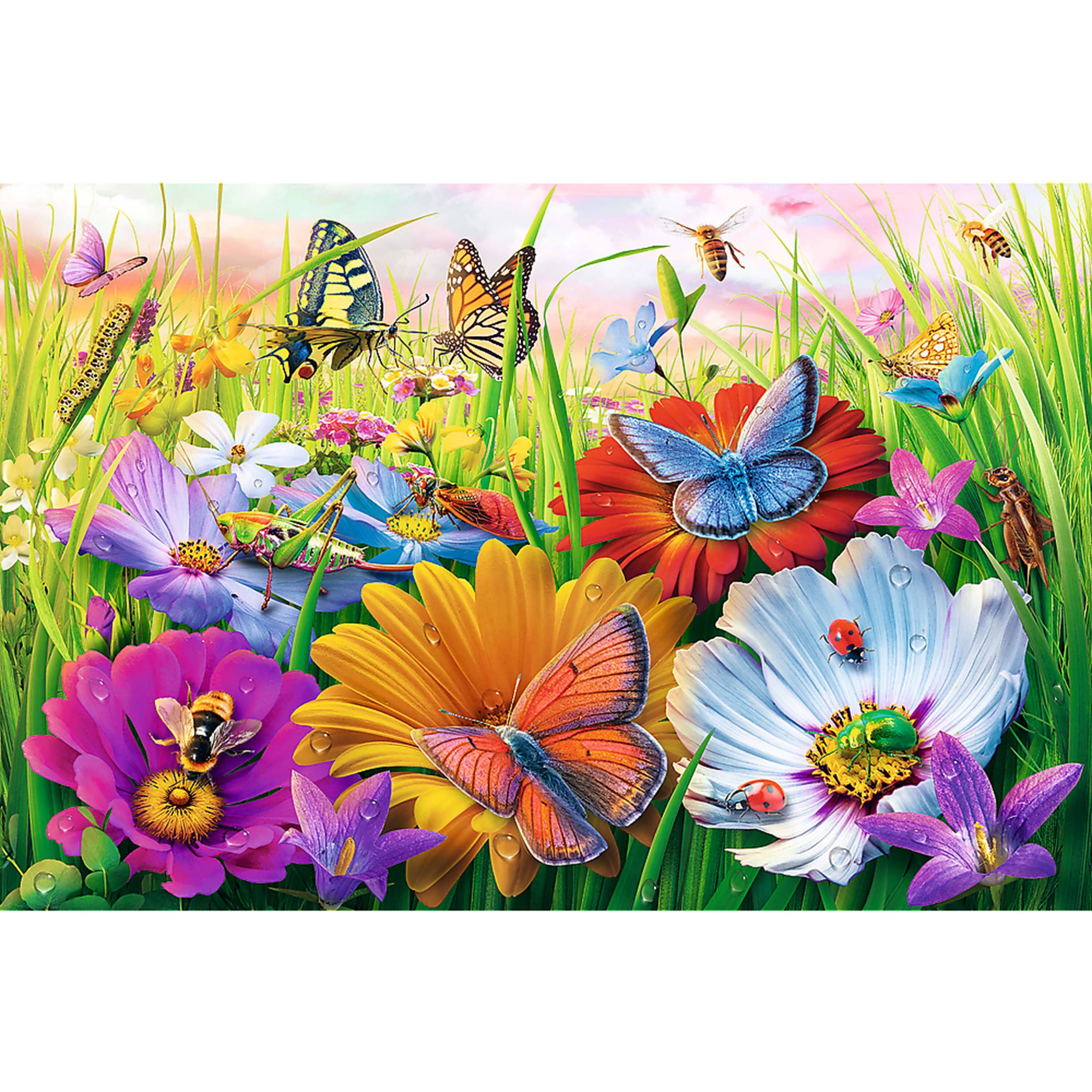 Alt View 1. Trefl - Trefl EasyPiece Insects in the Meadow 300 Piece Puzzle.