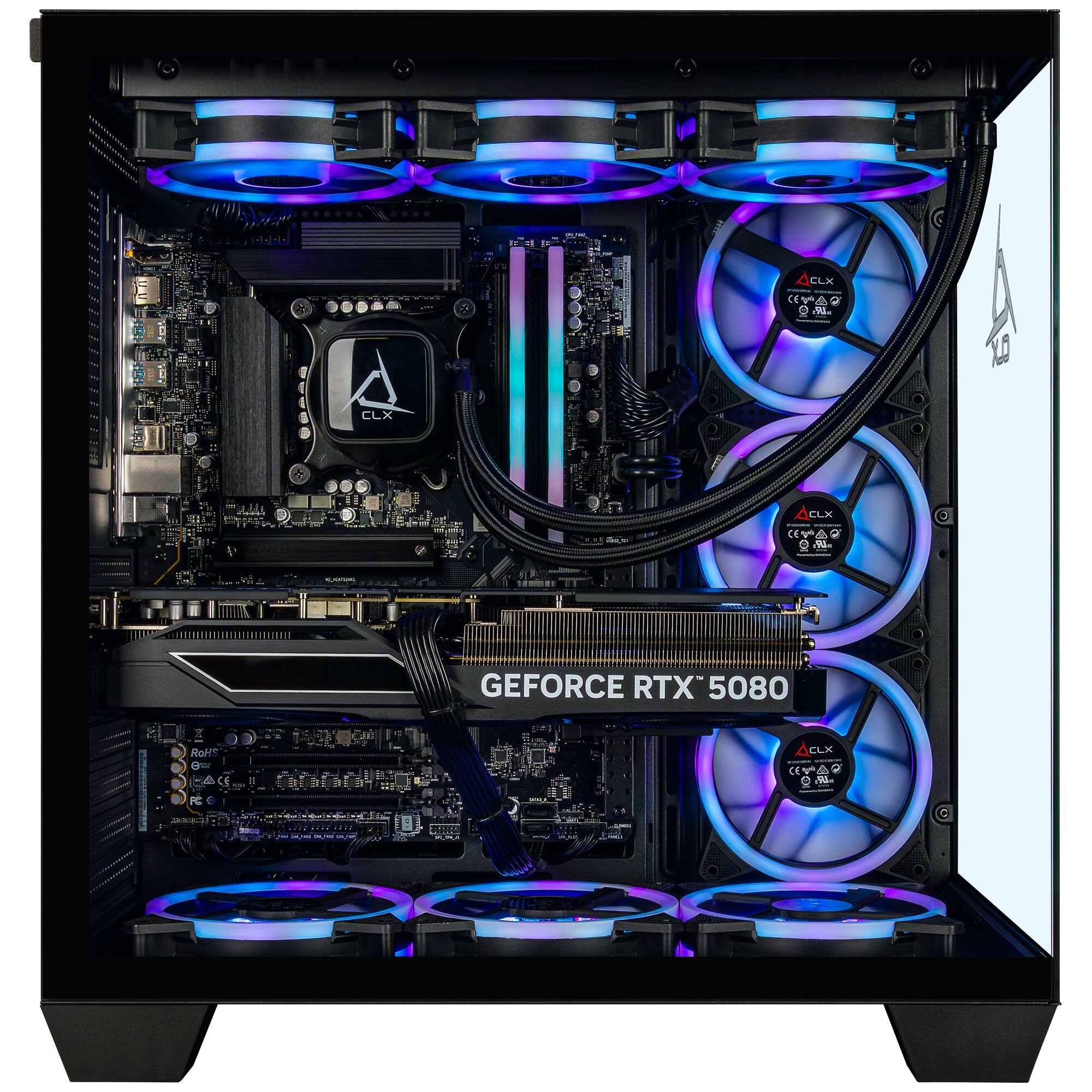 A CLX A CLX | M. CLX | - YAe Q  
GEFORCE RTX 5080 I RoHs Gre CE FC CLX vAe - 9