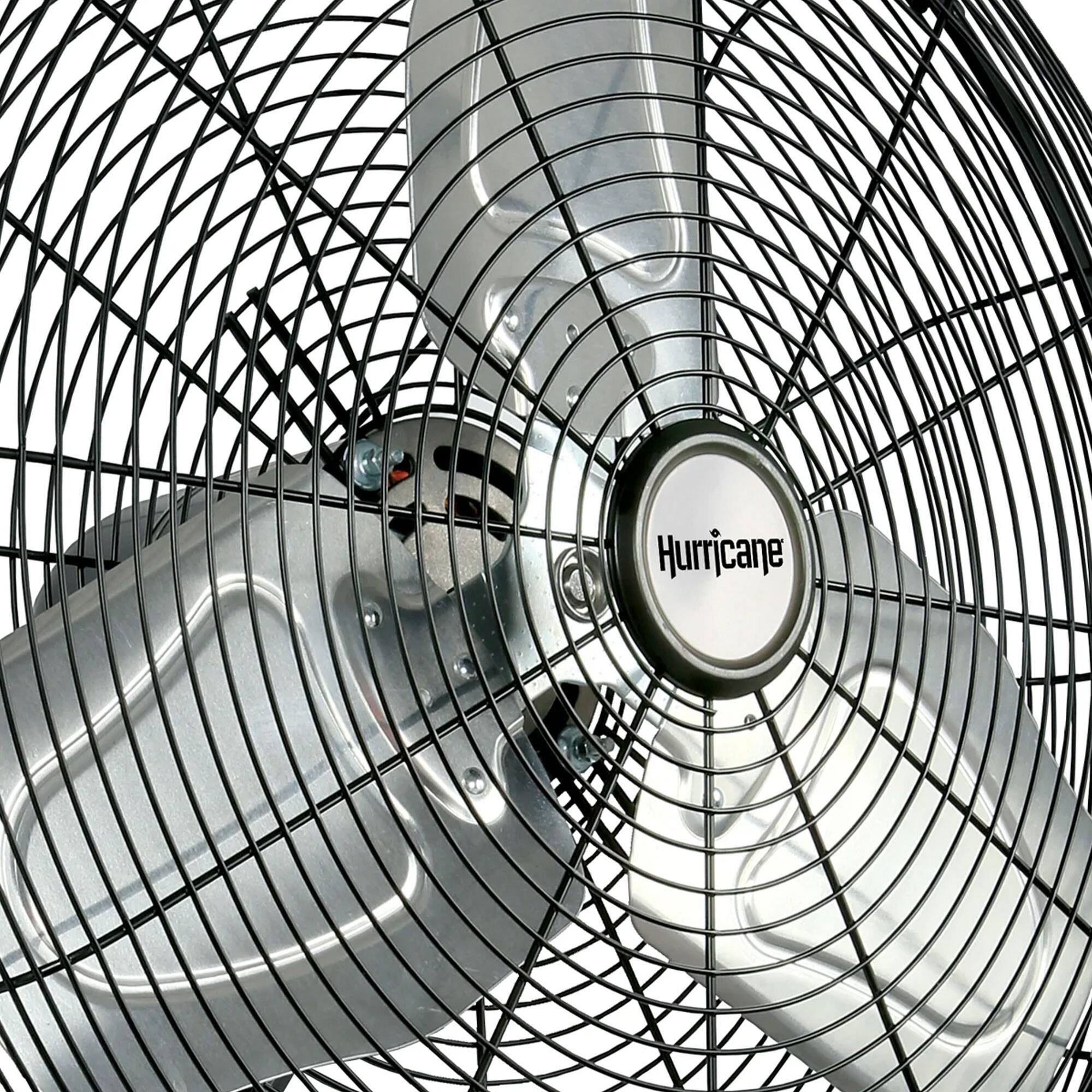 Alt View 5. Hurricane - Hurricane 30 Inch Pro Commercial Grade Classic Oscillating Wall Mount Fan, Black - Pro Commercial Grade.