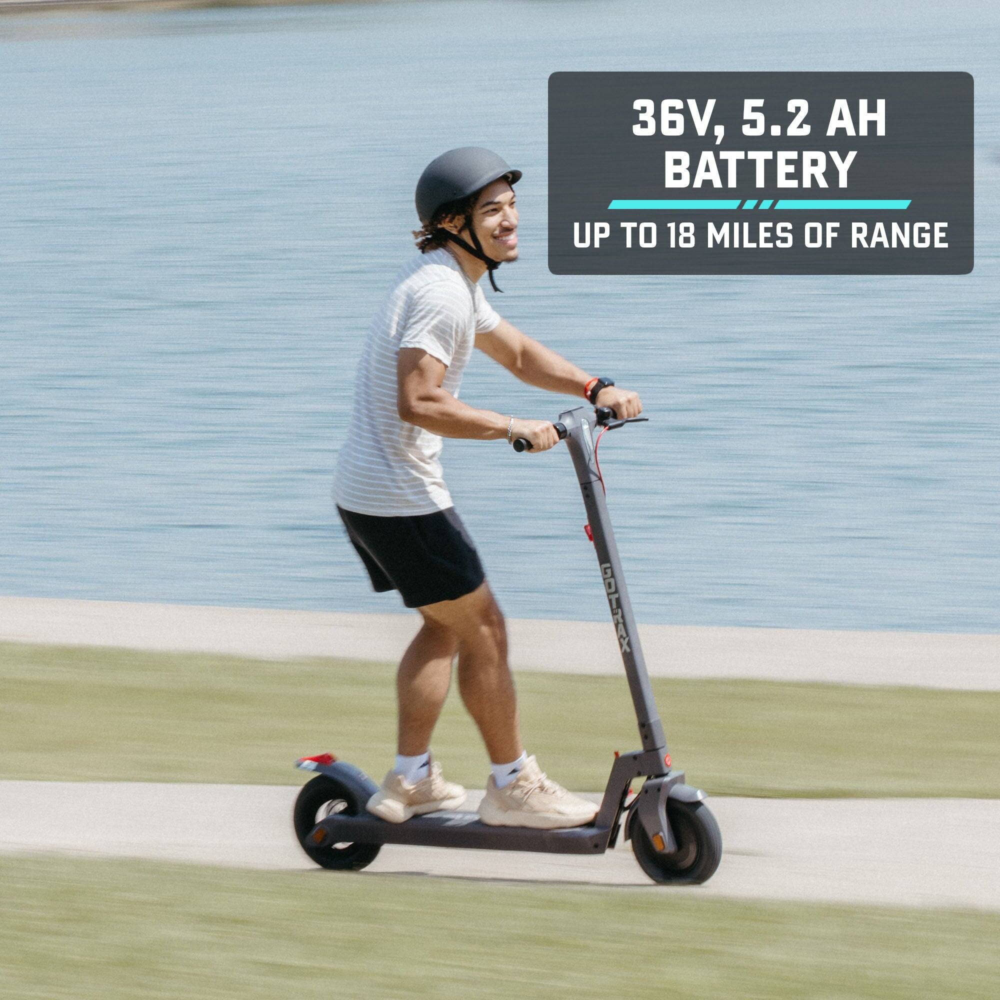 36V, 5.2 AH BATTERY UP TO 18 MILES OF RANGE