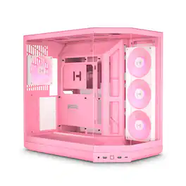 HYTE - Y50 RGB - Essential Aesthetic Gaming PC Case - 4 Included ARGB Fans (1x 120mm + 1x 360mm Reverse) - Pink