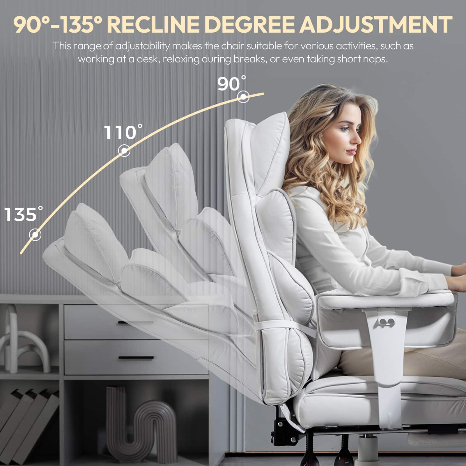 Dowinx Wide Back Executive Office Chair with Padded Pocket Spring