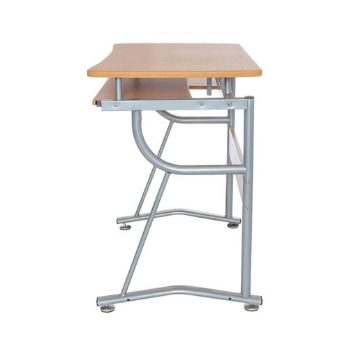 Back. SlickBlue - Compact Contemporary Computer Desk for Home Office or Study - Light Cherry.