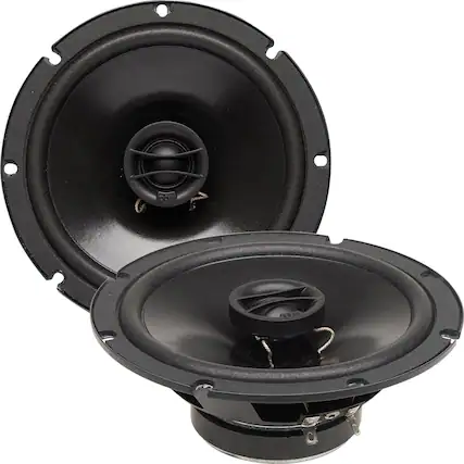 Front. Powerbass - PowerBass S-6502 - 6.5" Coaxial OEM Replacement Speakers - Pair - Black/Gray.