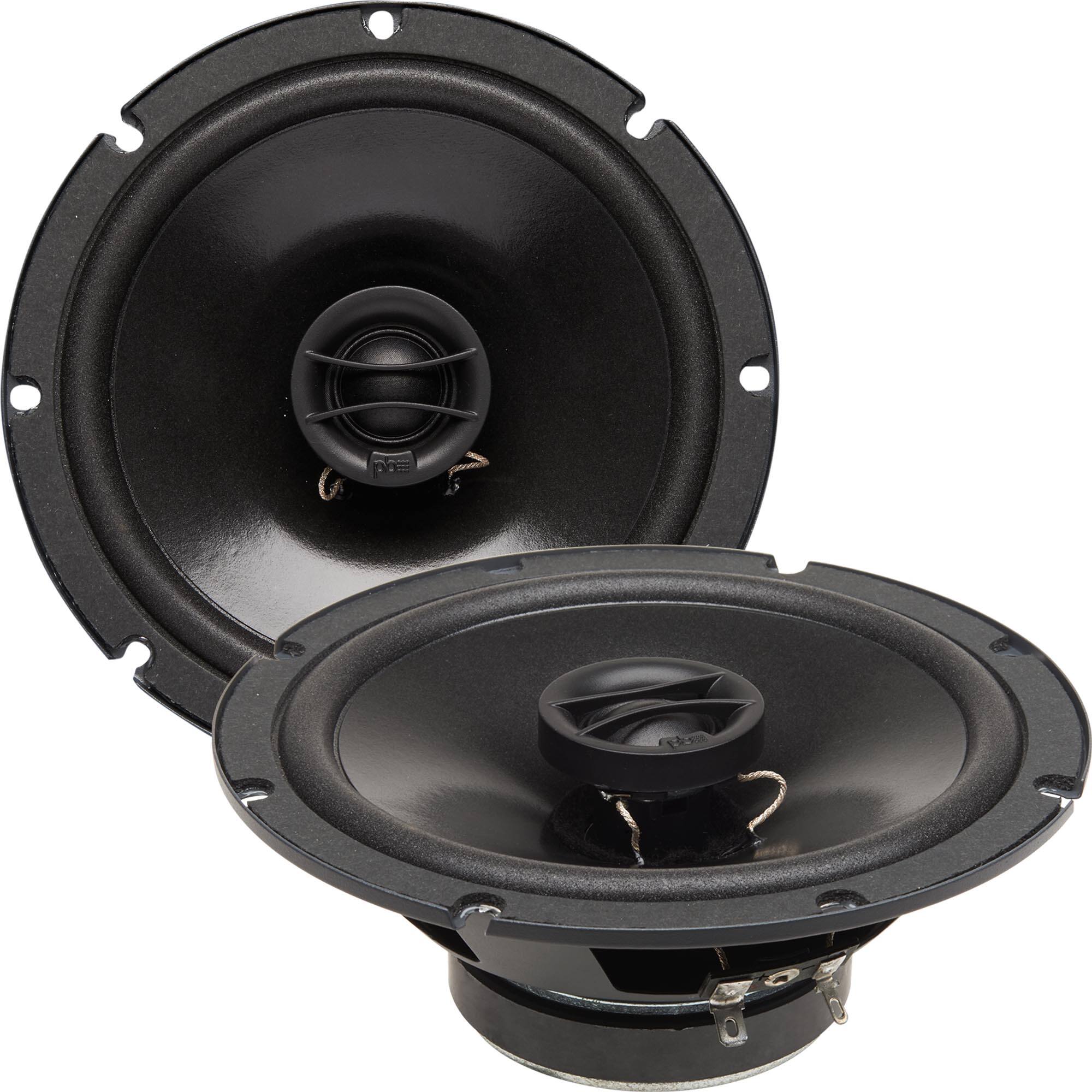 Front. Powerbass - PowerBass S-650T - 6.5" Coaxial Shallow Mount OEM Speakers - Pair - Black/Gray.