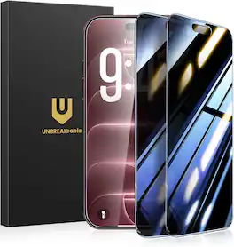 UNBREAKcable - 2-Pack Screen Protector Tempered Glass for iPhone 18 Pro Max - Privacy