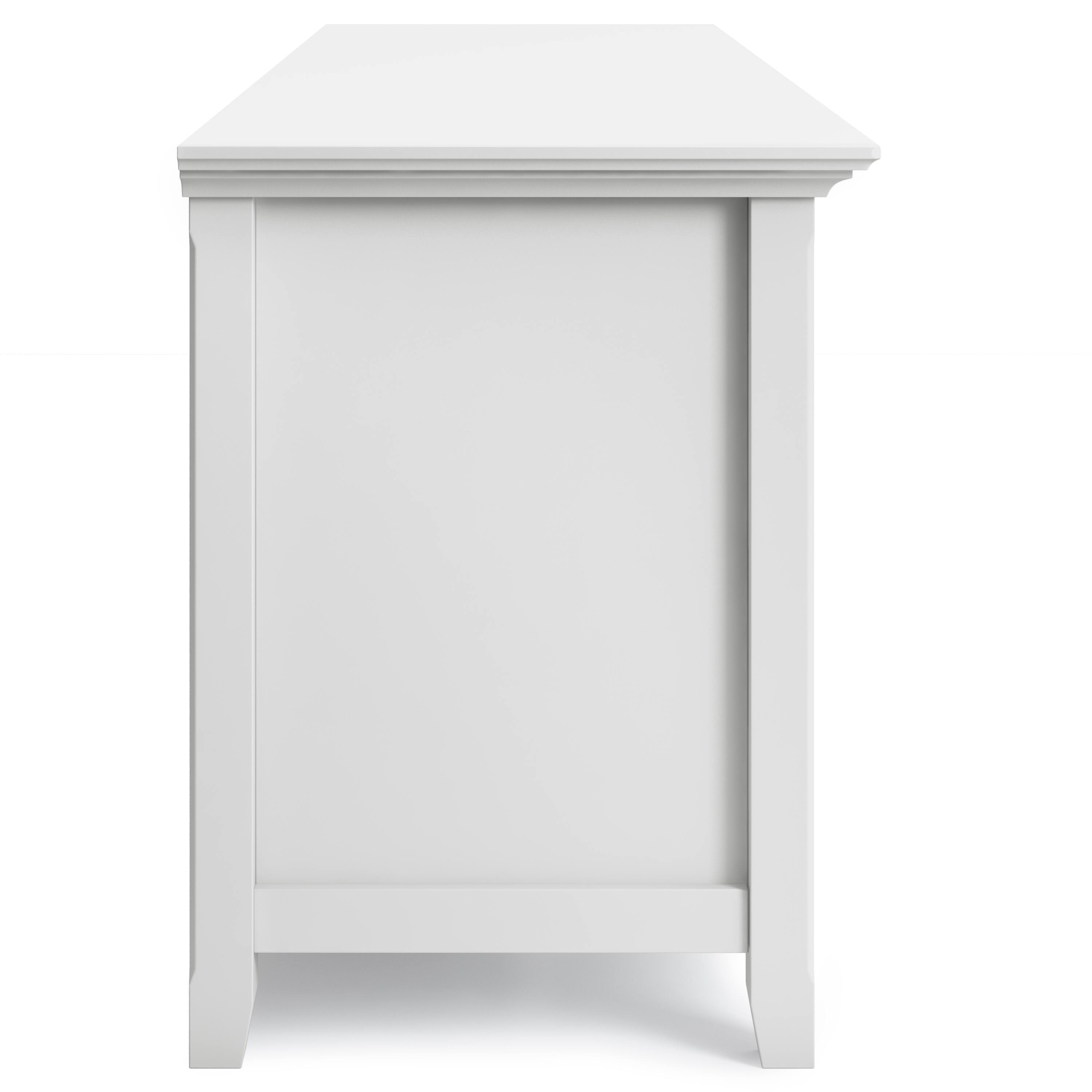 Alt View 1. Simpli Home - Amherst 72 inch Solid Wood TV Media Stand in White - White.