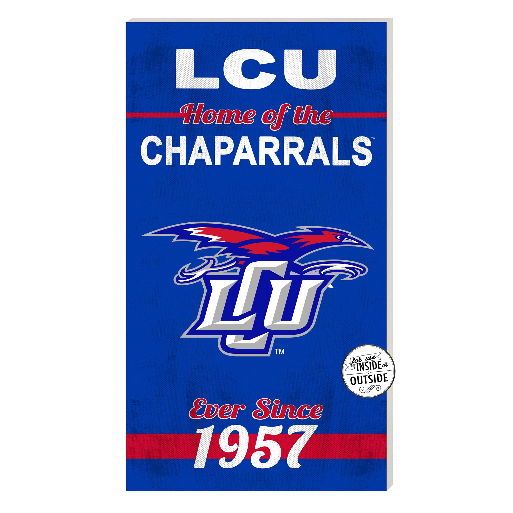 Jardine - Lubbock Christian Chaparral 11'' x 20'' Home Of The Sign - Blue