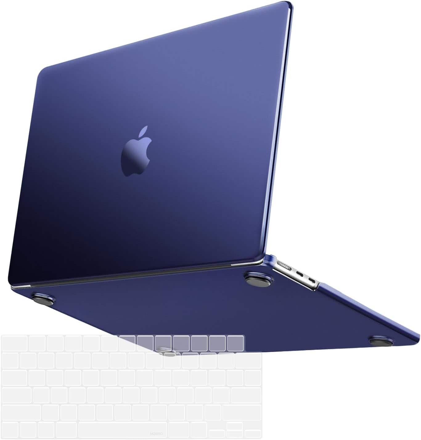 Front. mosiso - Ultra-Thin Hard Shell Case & Keyboard Cover for MacBook Air 13 inch (A3449 A3240 A3113 A2681 2022–2026) - Navy Blue.