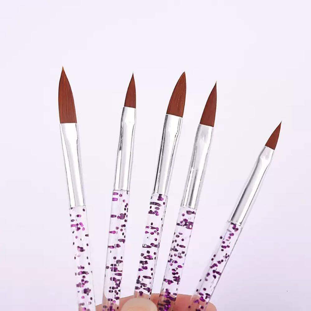 Alt View 1. Beauty Hub Ecommerce - 5 Pieces Nail Art Painting Brushes - Multicolor.