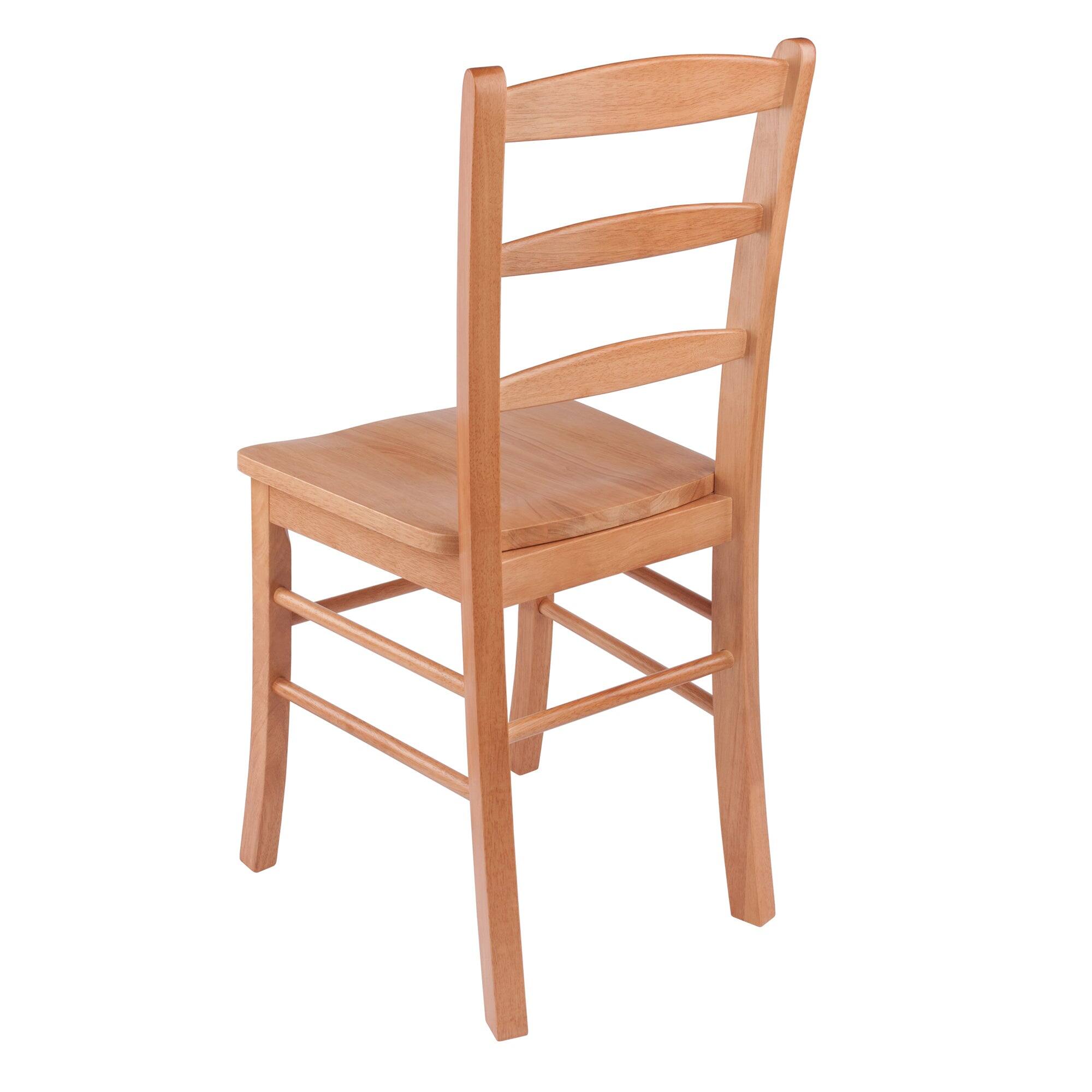 Alt View 2. Winsome Trading Inc - Wood Ladder Back Chair, Light Oak, 2/Set (34232) - Light Oak.