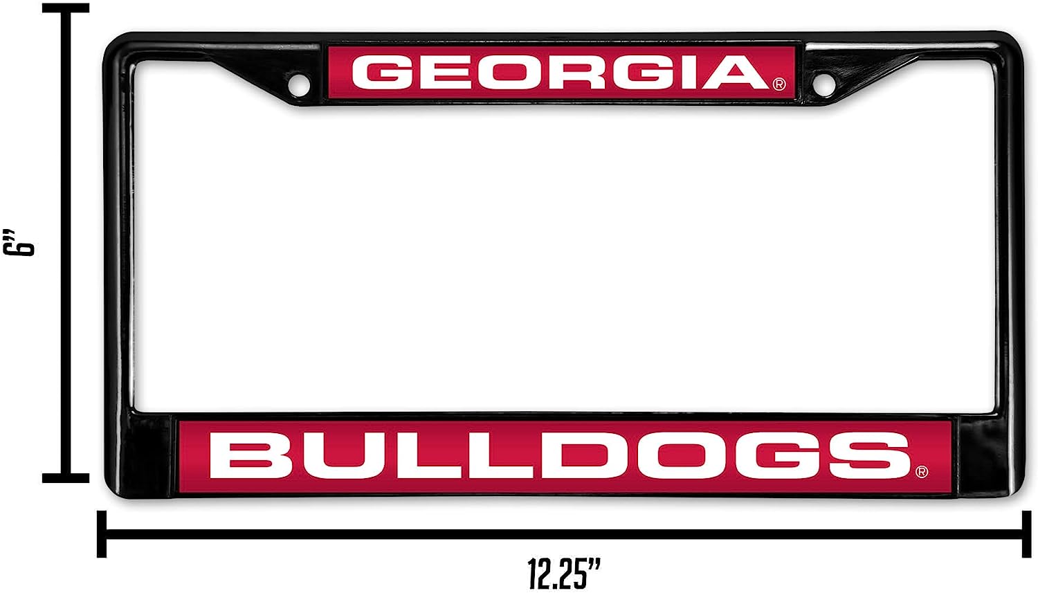 GEORGIA  
BULLDOGS  

6"  
12.25"
