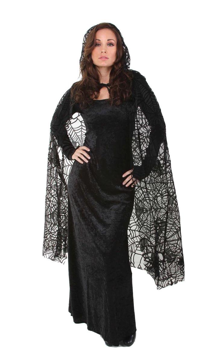 "Underwraps - 55"" Sheer Spiderweb Cape Adult Costume Accessory - Black" price history on PriceWatchPro