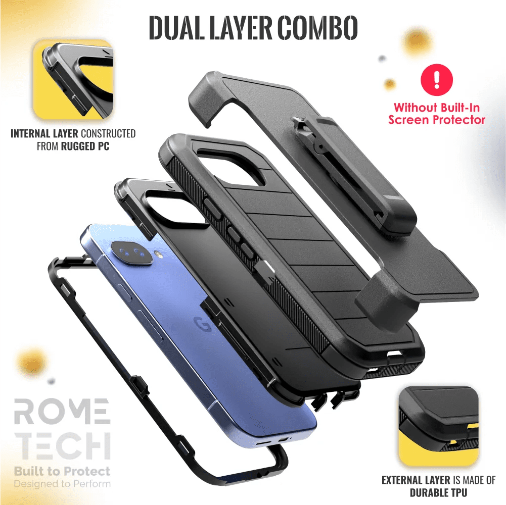 DUAL LAYER COMBO

Without Built-In Screen Protector

INTERNAL LAYER CONSTRUCTED FROM RUGGED PC

EXTERNAL LAYER IS MADE OF DURABLE TPU

ROME TECH

Built to Protect
Designed to Perform