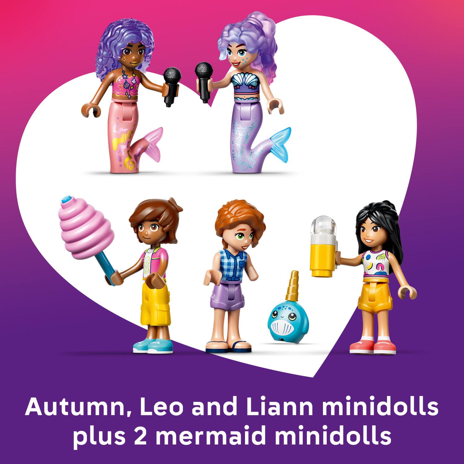 Autumn, Leo and Liann minidolls plus 2 mermaid minidolls